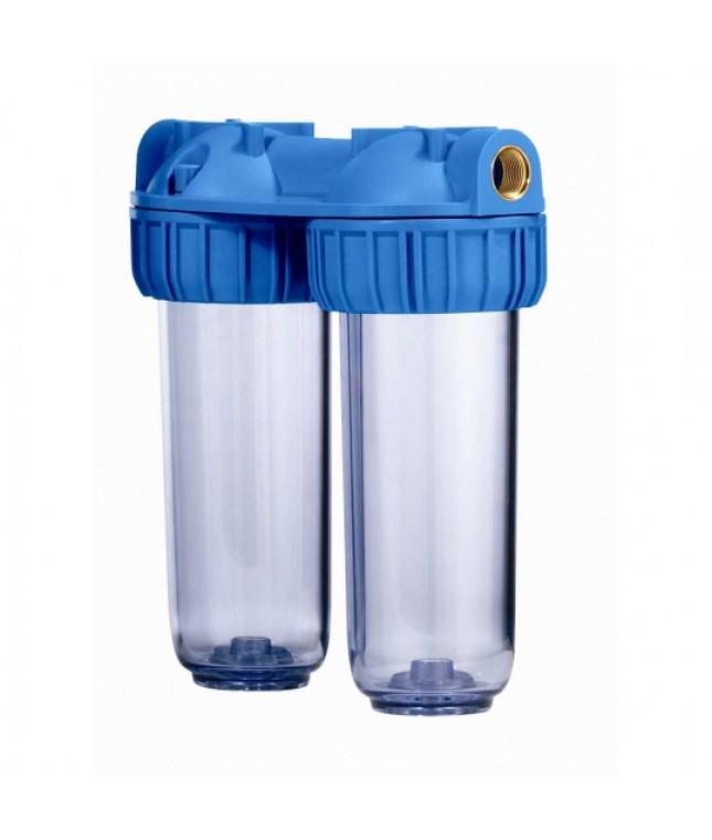 Carcasa filtru dubla KRISTALSLIM 10''-1'' Carcasa filtru dubla KRISTALSLIM 10''-1''